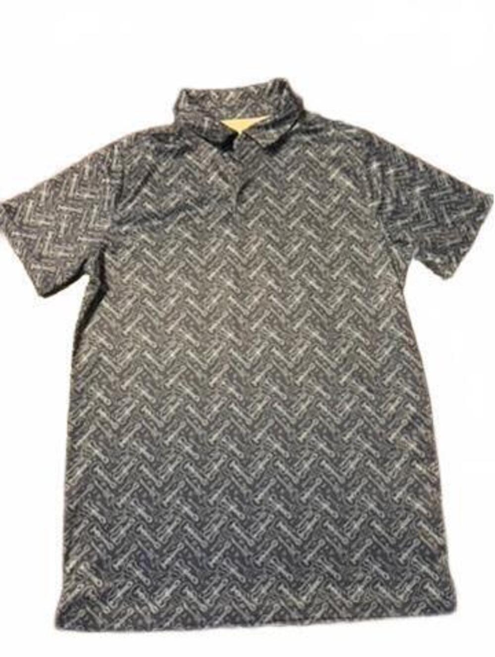 BCG Golf Boys XL 18-20 Polo Guitar Print Navy Blue Performance Shirt
